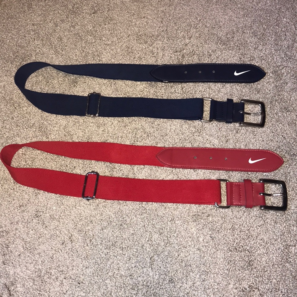 Nike Red and Navy Blue Softball Belts- One Size!